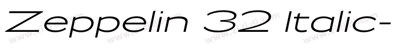 Zeppelin 32 Italic字体转换